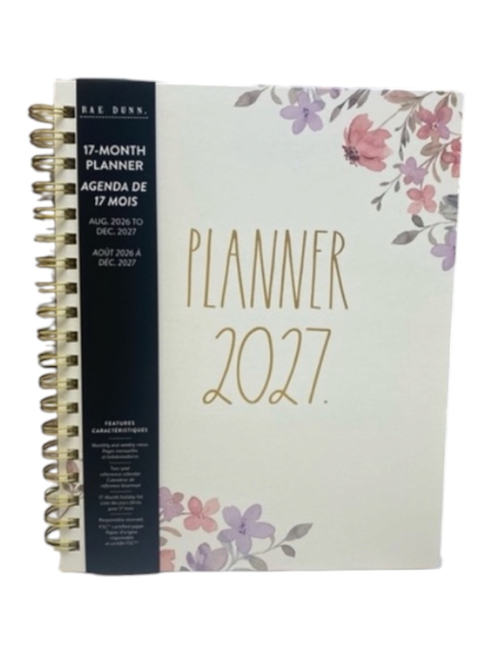 🆕 Rae Dunn 2027 Floral 17 Month Planner Large